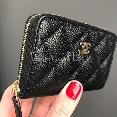 chanel zip pouch wallet|chanel small zipper wallet.